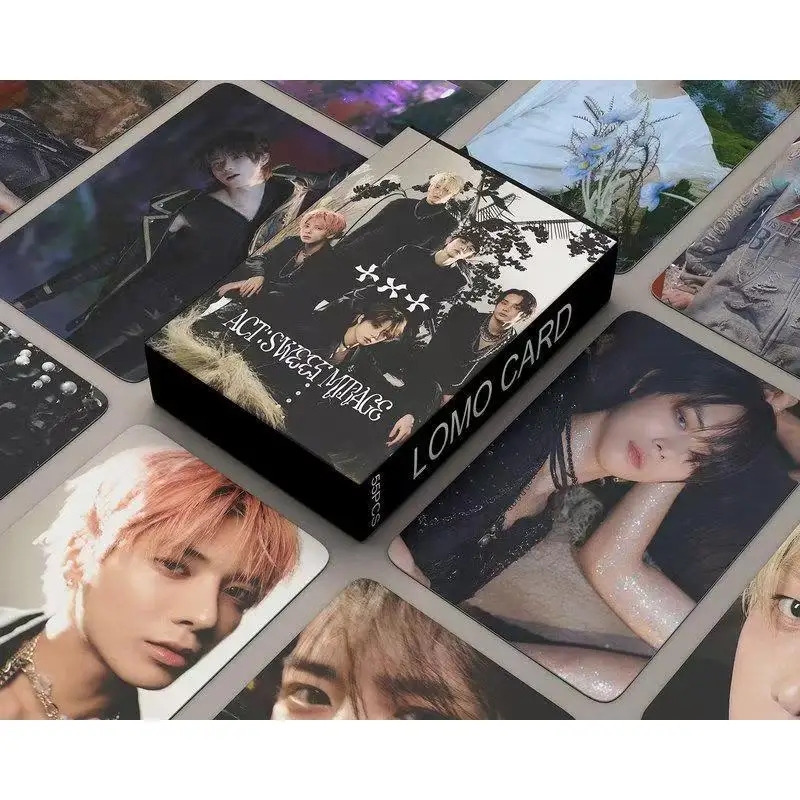 55 Uds. Idol Boy Group nueva serie de álbum tarjetas Lomo HUENINGKAI TAEHYUN BEOMGYU SOOBIN YEONJUN HD Printd tarjetas fotográficas regalos para seguidores