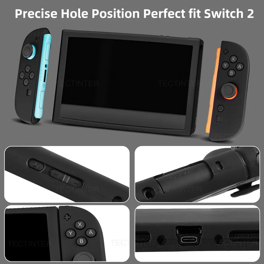 حافظة حماية من السيليكون لجهاز نينتندو سويتش 2 Joycon سبليت غطاء كامل غلاف جلدي مضاد للانزلاق لملحقات سويتش 2