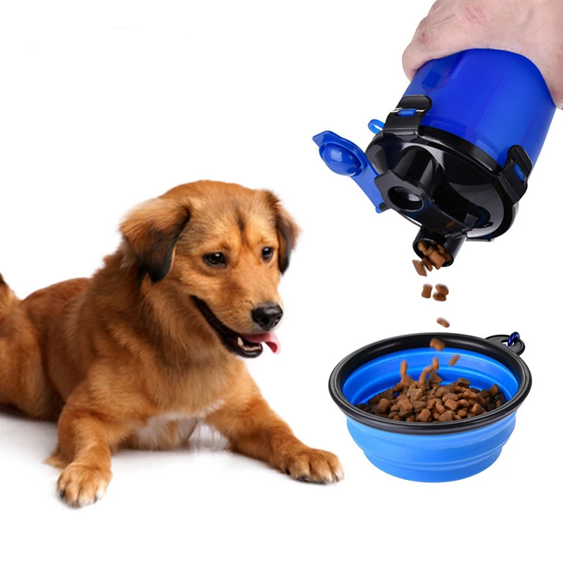 

Pet Out Dual-Purpose Water Food Cup Drinking Bottle Folding Dog Food Bowl Durable Outdoor Feeding Multi-Function Bowl