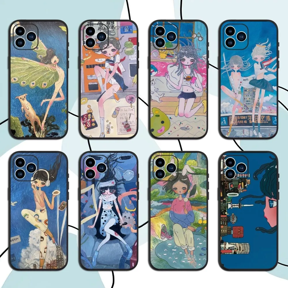 Art Aya Takano Phone Case For Samsung Galaxy A53 A33 A70 A73 A54 A51 A71 A52S 5G Soft Cover Shell