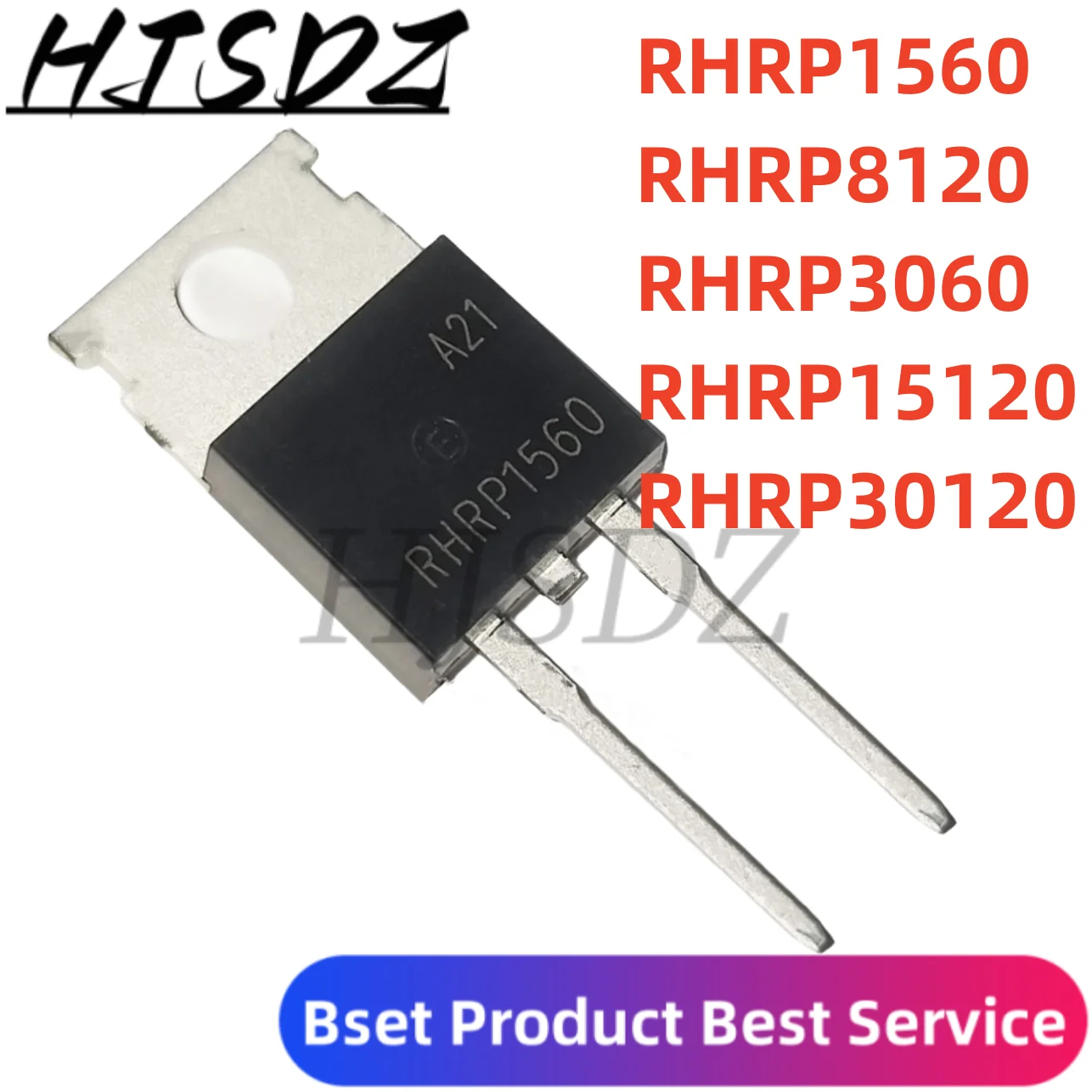 10Piezas MUR860 MUR1560G RHRP1560 RHRP8120 RHRP15120 RHRP3060 RHRP860 RHRP30120 MUR1520 MUR820G MUR820 MUR860G MUR1560 MUR840