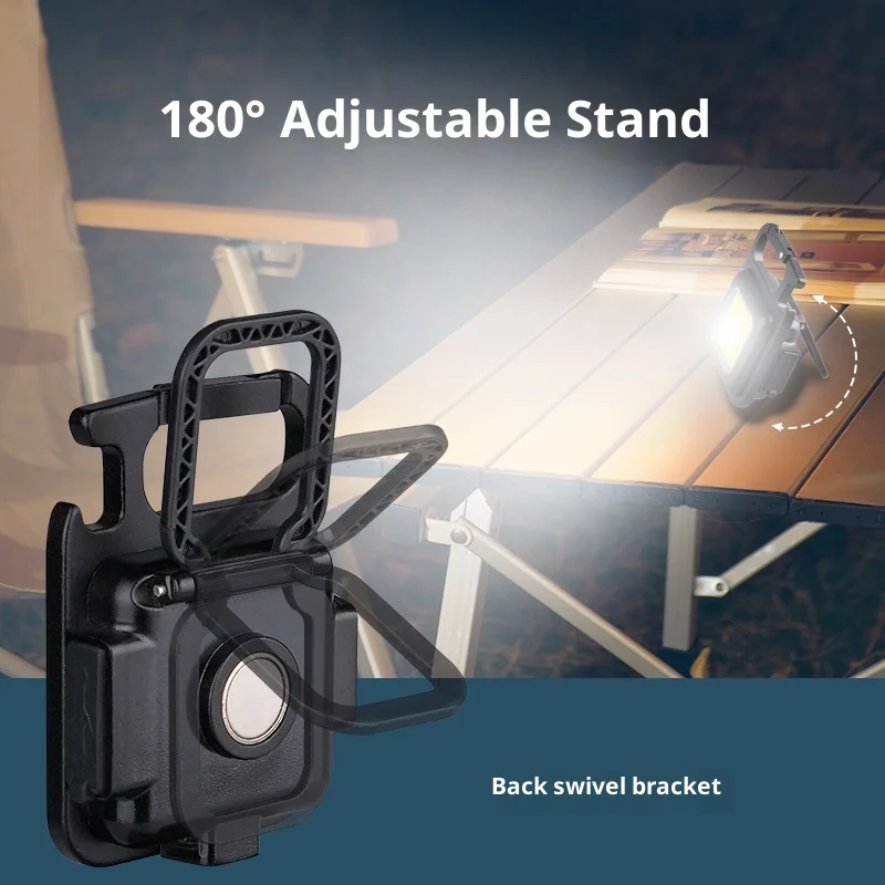 FUNAYA Wielofunkcyjna latarka brelokowa dalekiego zasięgu ładowalna mała przenośna mini latarka do naprawy samochodów 40g magnetyczna 4 tryby