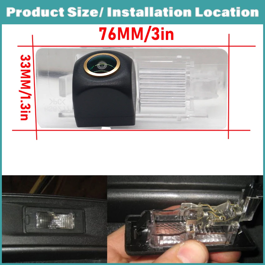 170° For Skoda Octavia III A7 Typ 5E MK3 2013~2018 Reversing Camera HD CCD Night Vision Back up Golden Camera Car Parking Camera