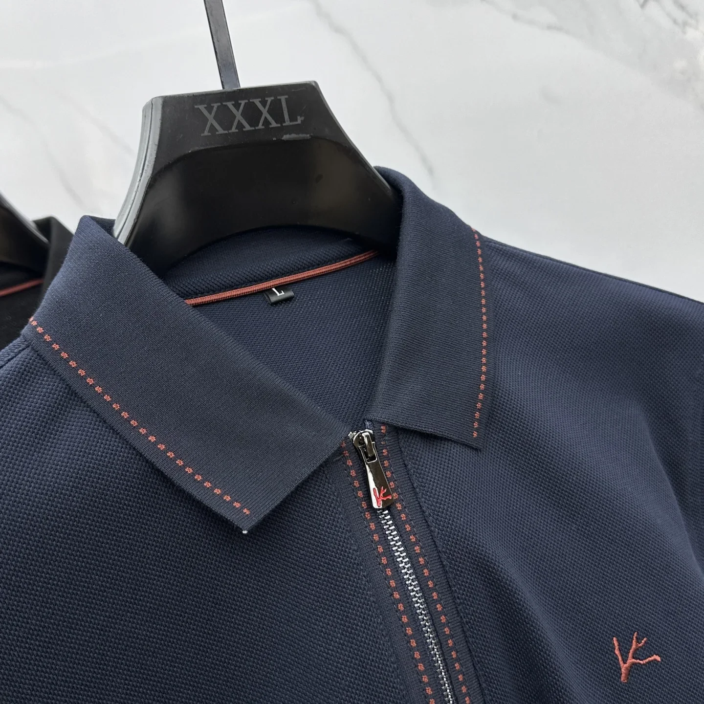 OECHSLI Polo shirt men 2025 New Fashion embroidery elastic long sleeves breathable zipper outdoors high quality big size M-3XL
