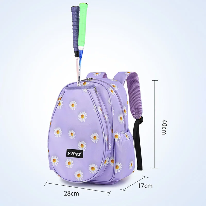 YWYAT-Unisex Tênis e Badminton Raquete Mochila, Bolsa de Esportes, Raquete, Macaron Color Series, Pode segurar 2-3pcs, Novo, 2024