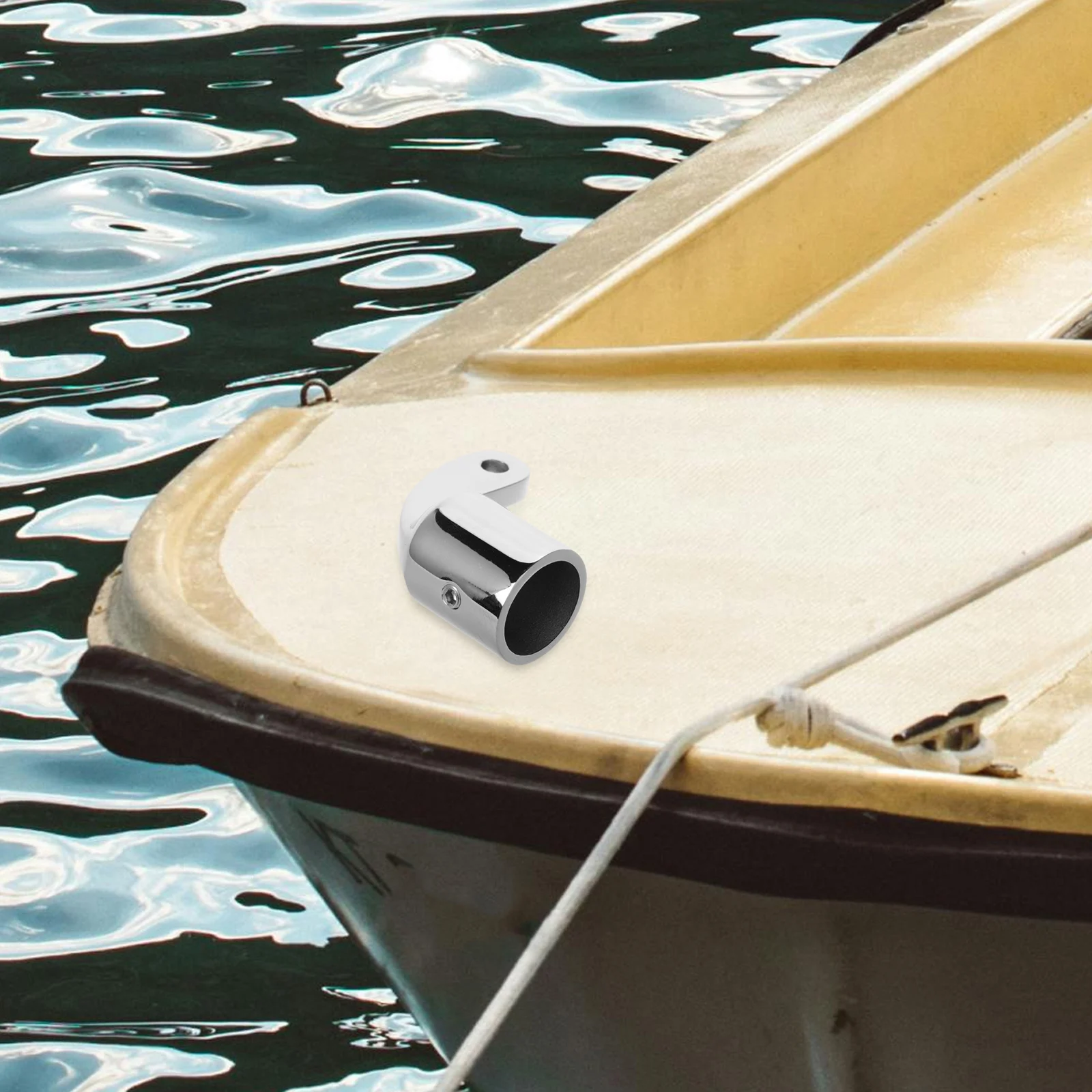 

Small Stainless Steel Bent Eye End Cap for Boat Marine Fitting Yacht Cap Part Rv Canopy Fitting Rv Awning Parts