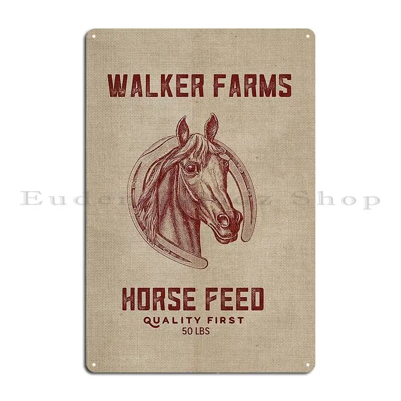 Walker Farms Horse Feed Vintage Sack Metal Plaque Poster Pub Mural Design Club Design Tin Sign Poster