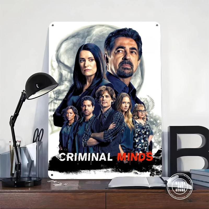 Criminal Minds TV Show Tin Poster Customized Wall Art Retro Vintage Metal Signs for Fans Room Wand Deko Garage Decorations Decor