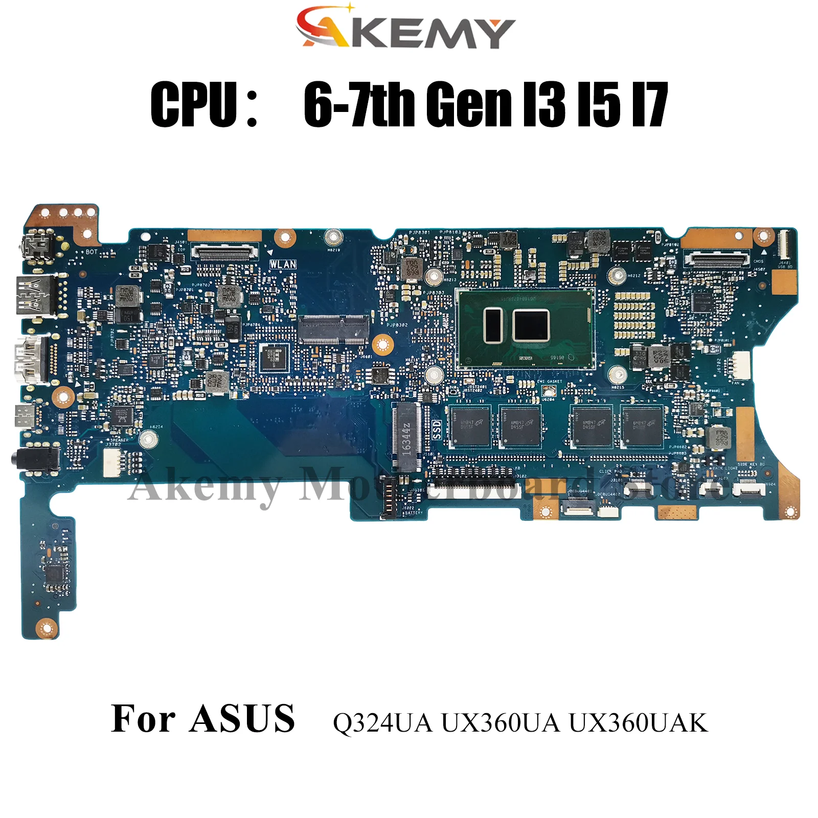 

Материнская плата U360UA для ноутбука ASUS ZenBook UX360UA UX360U UX360UAK Q324UA, материнская плата для ноутбука с процессором I3 I5 I7, тест ОК, быстрая доставка