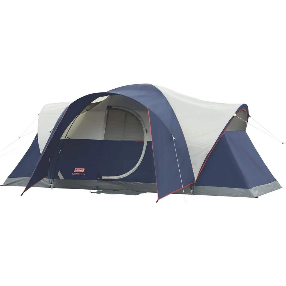 

Elite Montana Camping Tent with LED Lights, Weatherproof 8-Person Family Tent with Included Carry Bag, Rainfly, Air Vent