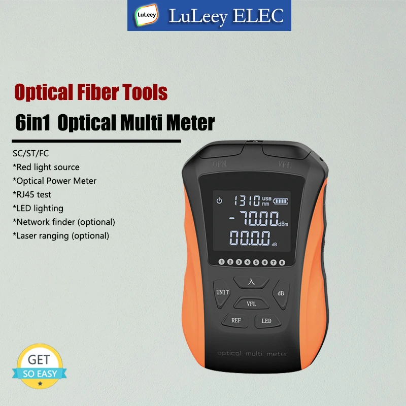 5pcs Optical Power Meter 4 In 1 Red High Precision Mini Red Fiber Pen 15km