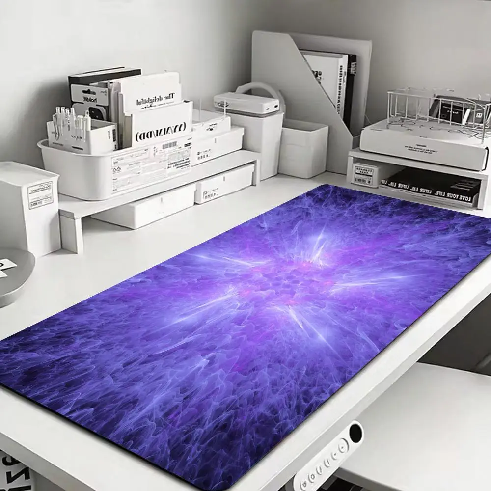 Purple Nebula Burst mouse pad: Let the Dazzling, Radiant Violet Light Show Transform Your Desk into a Cosmic Wonder