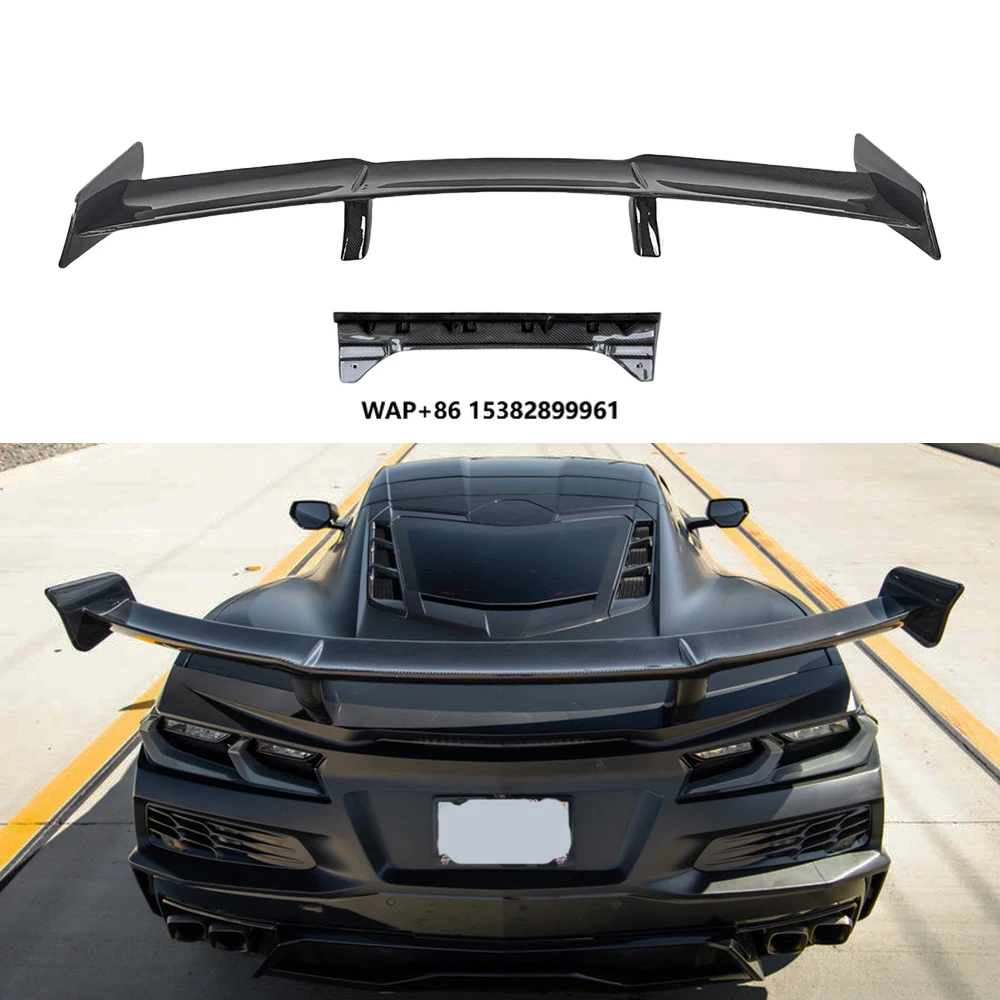 

DRY Carbon Fiber ZR1 Style Rear Wing for Chevrolet Corvette C8 Z51 Stingray Rear Spoiler High Wing