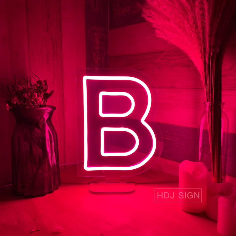 

Neon Sign Number Letter Night Light Home Table Lamp For Party Room Shop Restaurant Art Dumplings Decor Wall Light Neons Gift