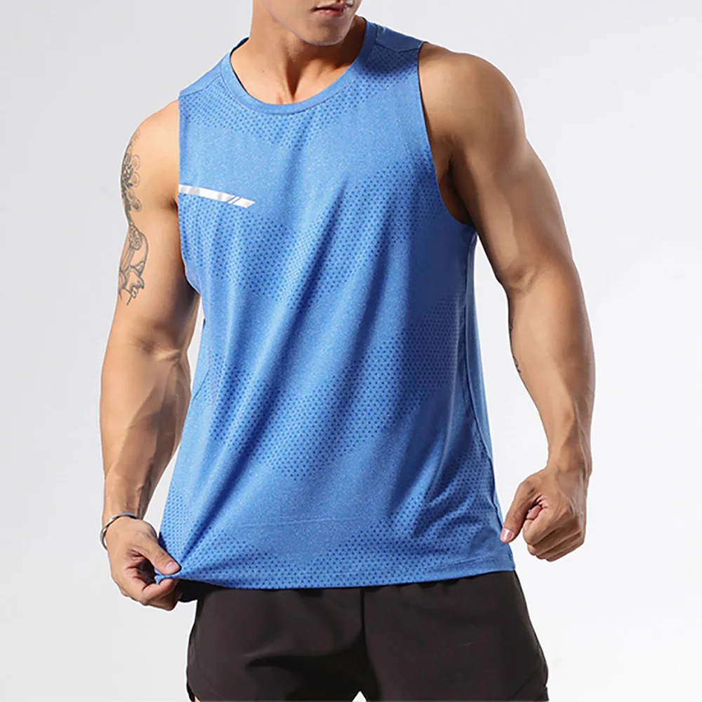 

Men Professional Running Vest Tops Speed Sport Fitness Shirts Guys Athlete Track Field Marathon Sleeveless Clothing Quick Drying