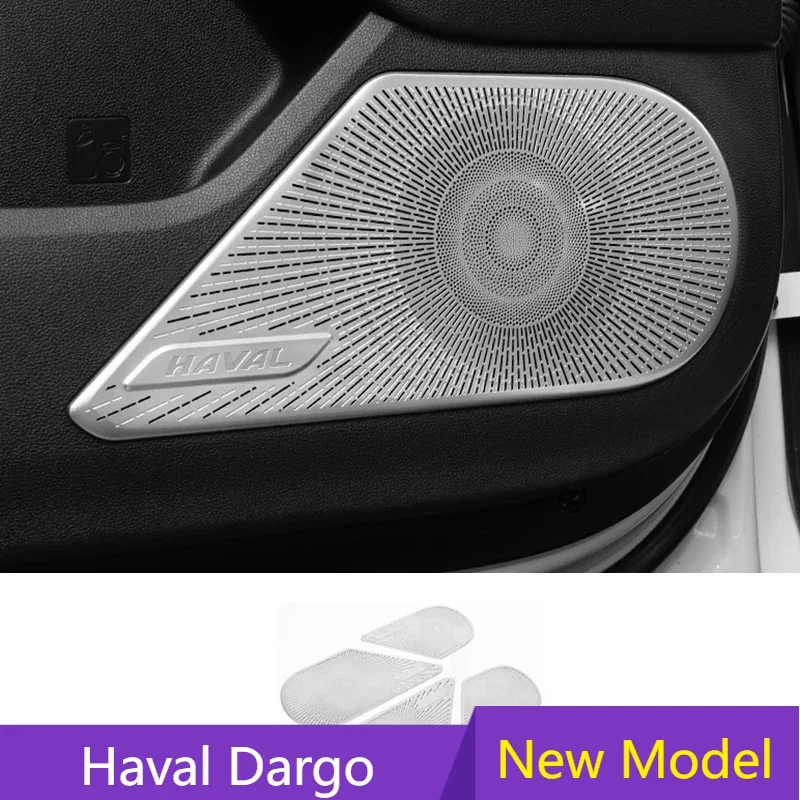 

Car Stainless Steel Car Door Audio Speaker Reading Lights Frame Trim For Haval Dargo 2022 2023 Styling Interior Accessories