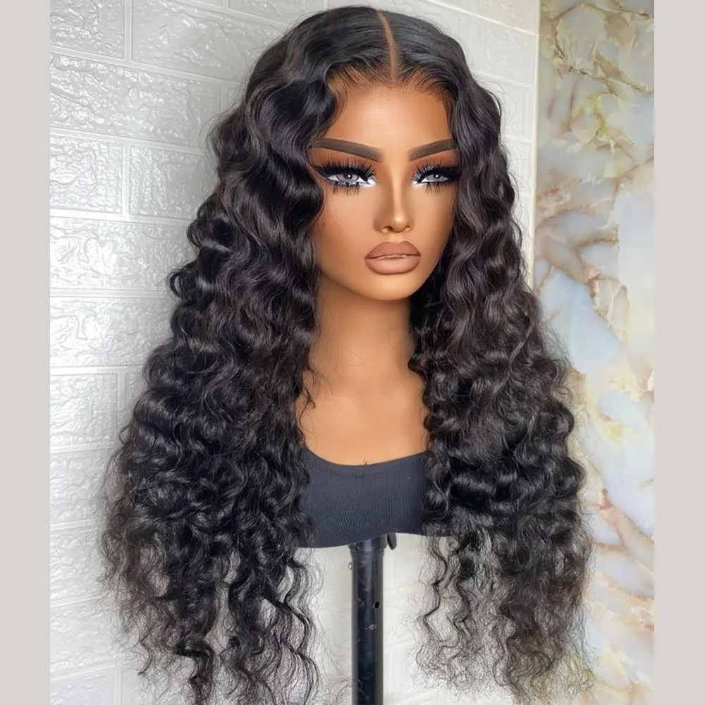 

Длинный (26 дюймов) мягкий черный кудрявый парик с эффектом афро, плотность 180%, с предварительно выщипанной линией роста волос, синтетический, с эффектом натуральных волос и детских волосок, для женщин