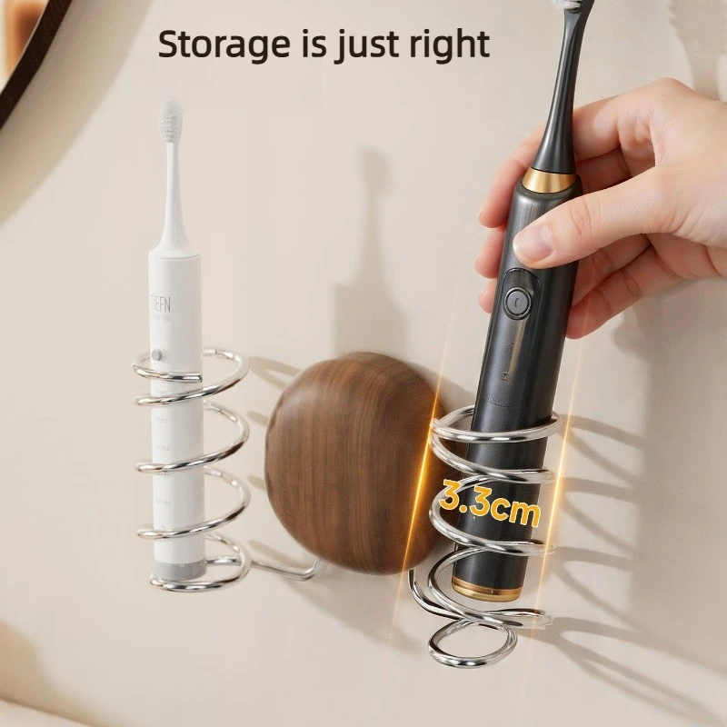 Suction Cup Electric Toothbrush Storage Stand Wall Mounted Comb Storage Rack Bathroom Metal Organizer Stand Home Decoration Rack
