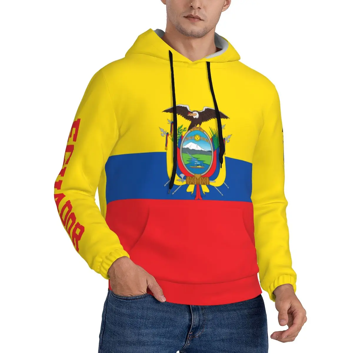 

Ecuador 3D Country Flag Print Custom Name Number Men Soccer Sweatshirt Women Hip Hop Streetwear Tracksuit Clothing