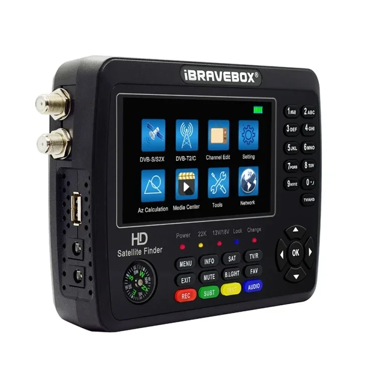 

In Stock iBRAVEBOX V10 Finder Pro Plus 4.3 inch Display DVB-S S2 S2X T T2/C AHD Support Digital TV Satellite Meter Signal Finder