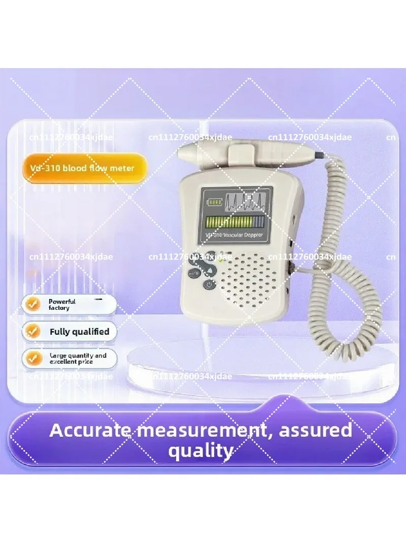 Veterinary Doppler Bloodflow Detector Portable Vascular Ultrasound Monitor with Bluetooth Wireless Printing for Animals