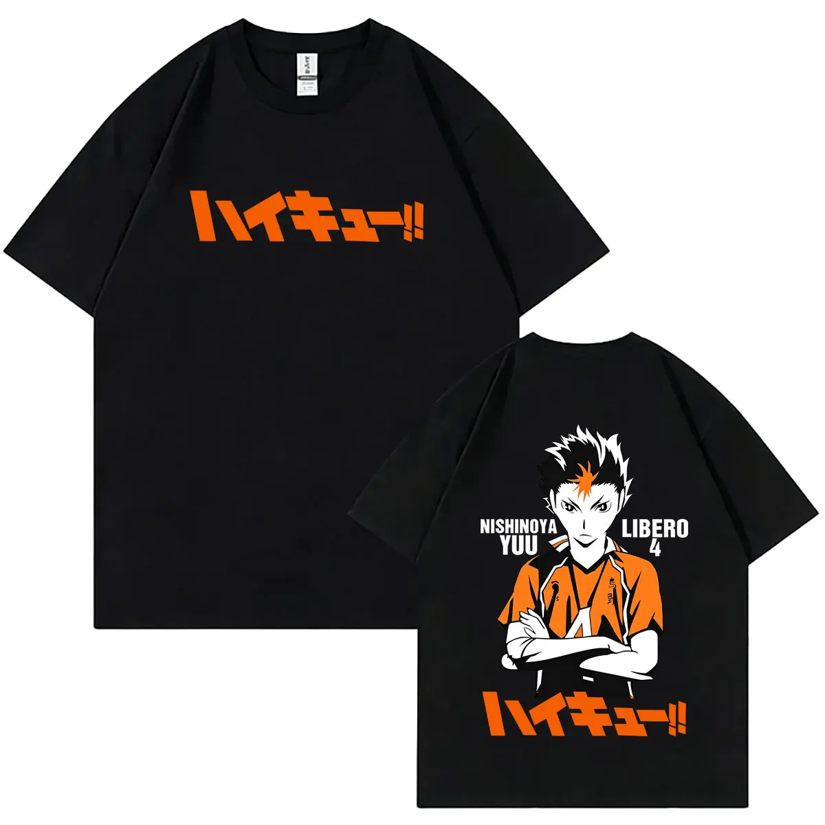 

Hot Sale Anime Haikyuu Yu Nishinoya Libero 4 Graphic T-shirt Men Women Vintage Manga Oversized Streetwear Men's Fashion Tshirt