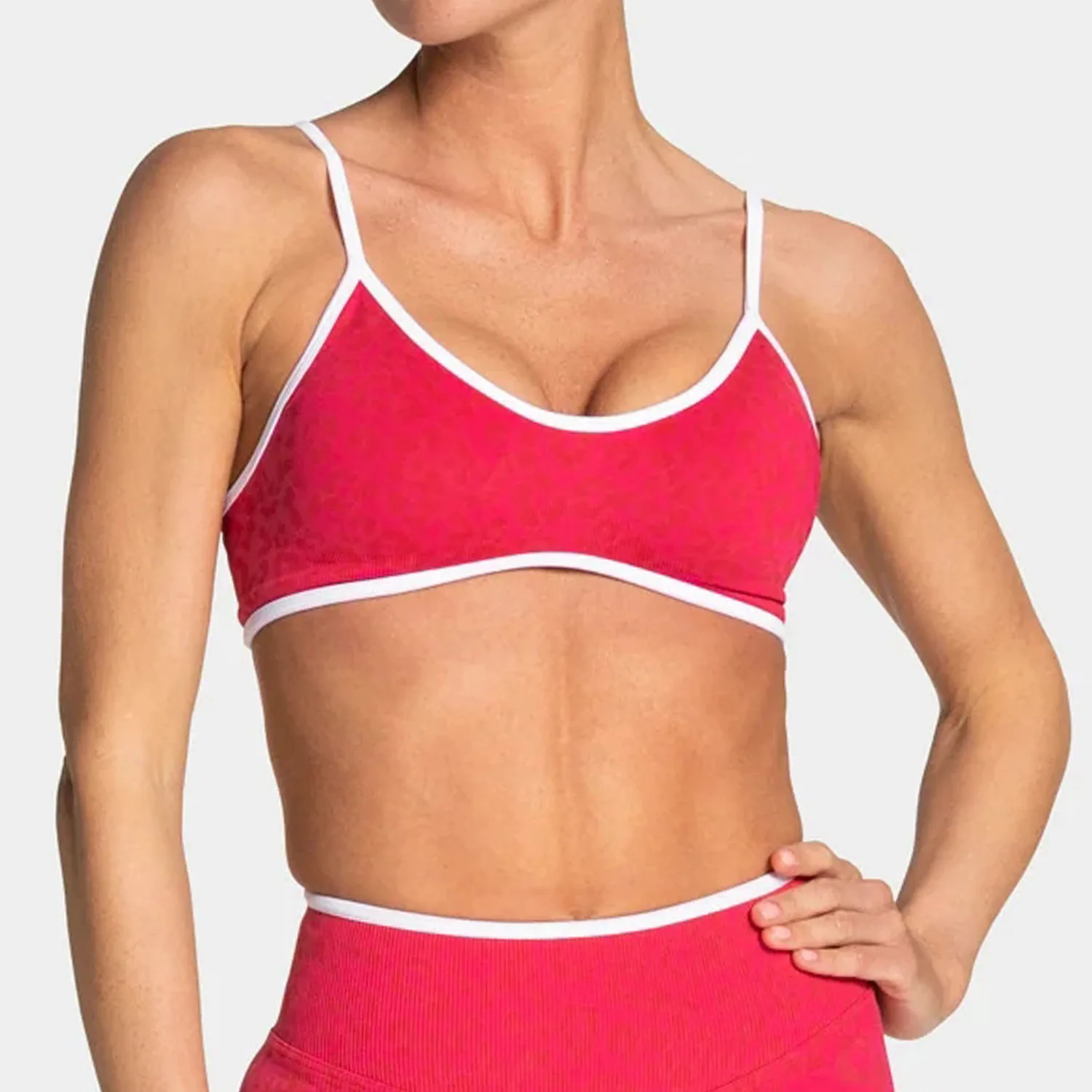 Women Leopard Print Yoga Bra Breathable Shock Proof Gym Workout Fitness Bra Push up Top Yoga Running Seamless Sports Vest Bra