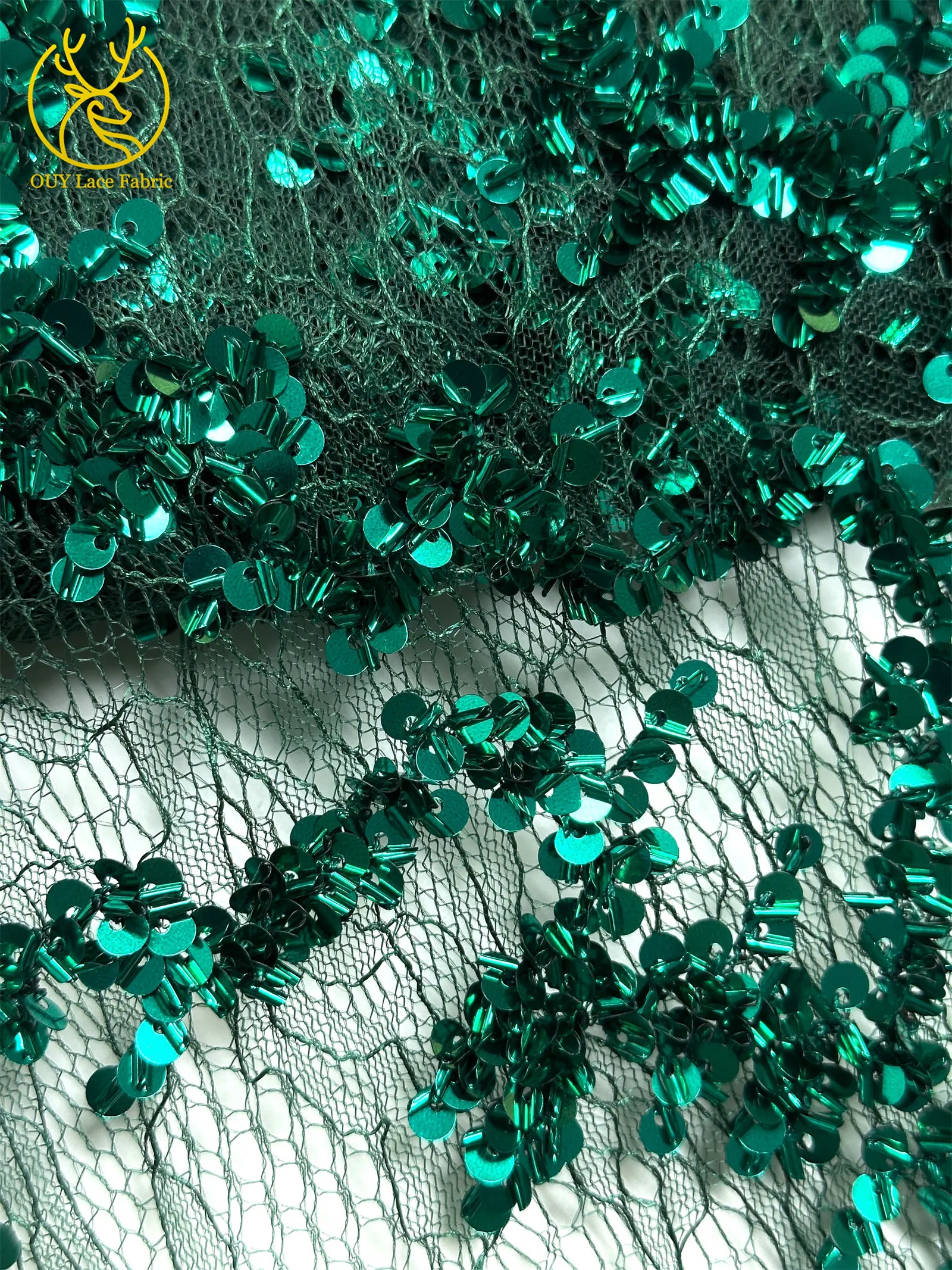 Großhandel Afrikanischer Spitzenstoff 2026 Hochwertige Neueste Französische Tüll-Pailletten-Spitze für Nigerianische Hochzeits- und Abendkleider 5 Yards – Detail 23