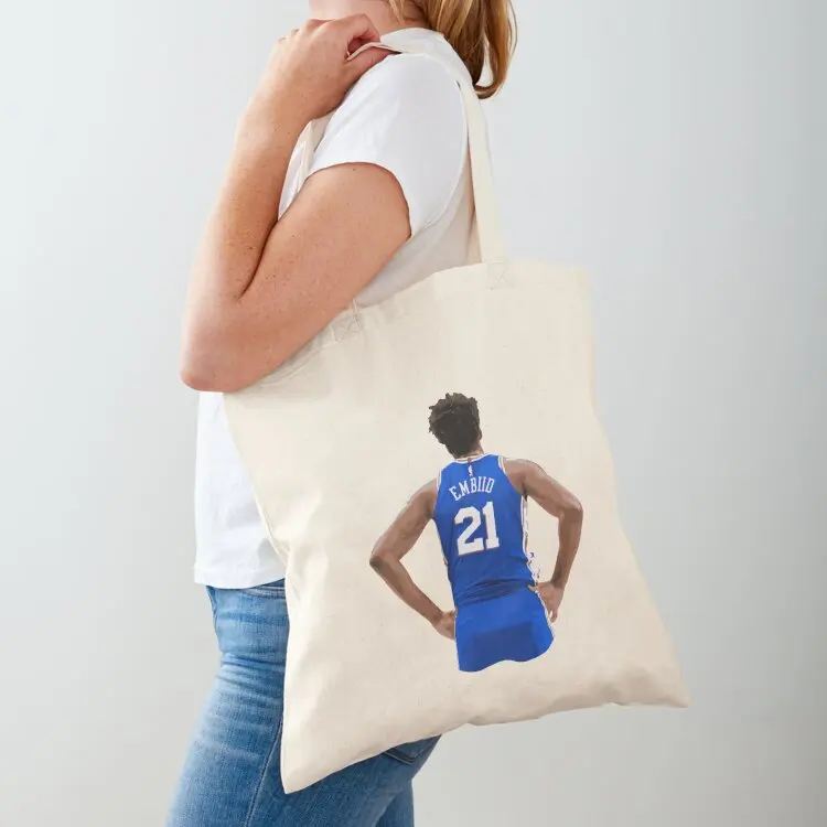 

Joel Embiid 21 Basketball Tote Bag shopper bag woman free delivery bags tote bag screen bags for women