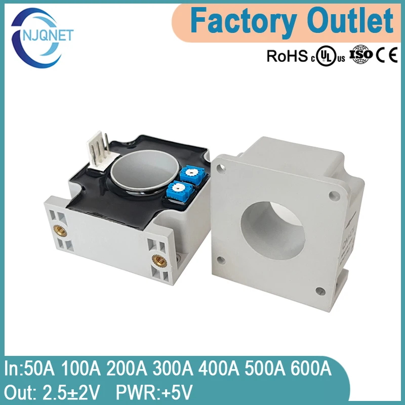 

hall effect current transducer QNHC4 Input ±50A 100A 200A 300A 400A Output 2.5V±2V hall effect direct current sensor factory