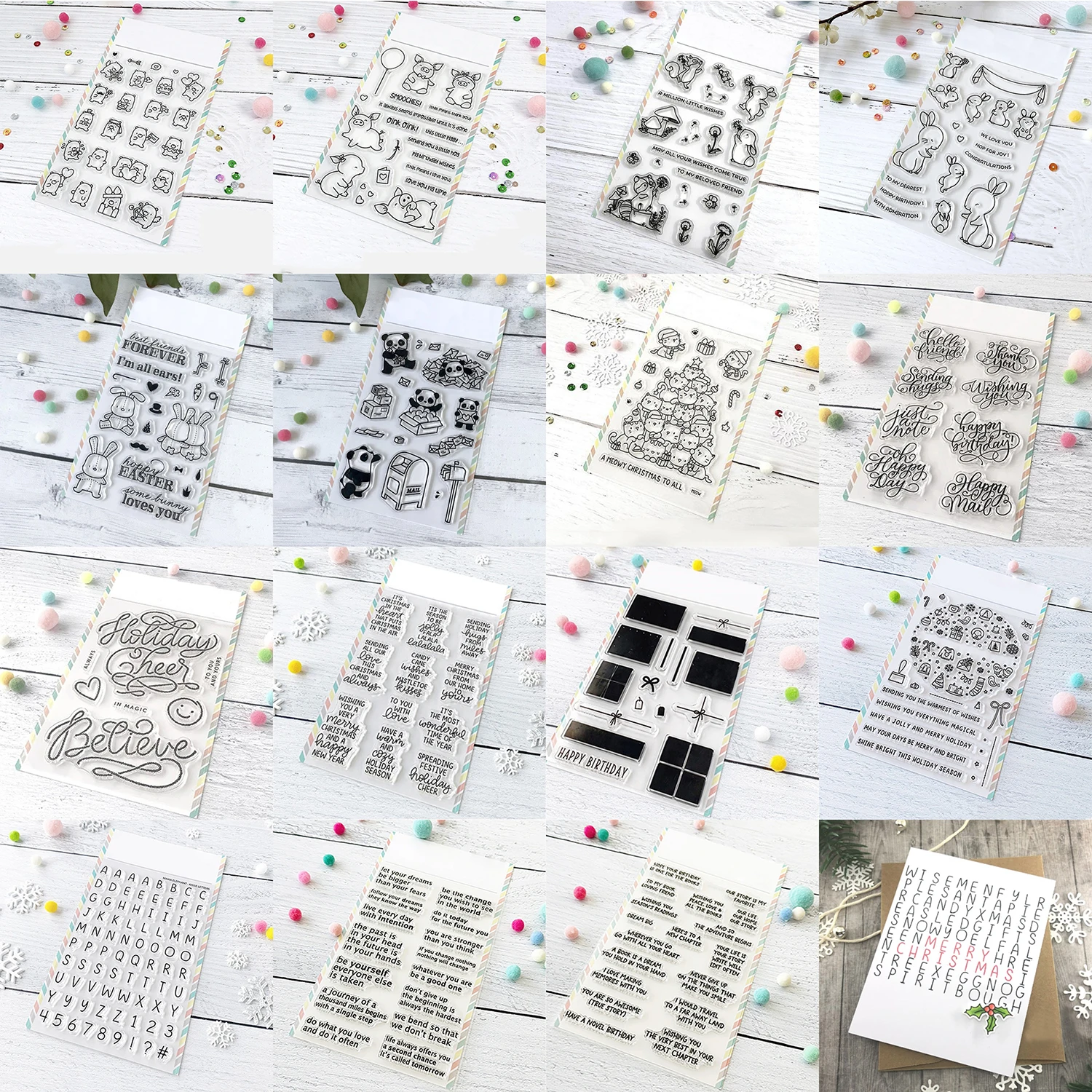 Dandelion Wishes Clear Stamps Honey Bunny Rubber Stamps For DIY Scrapbooking Album Card Making Decoration Paper Craft