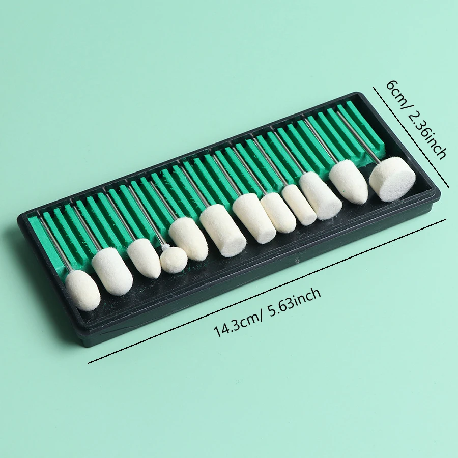 12Pcs Wool Polishing Drill Bits Set, Nail Sponge Drill Cone for Electric Nail File Manicure Polishing and Buffing