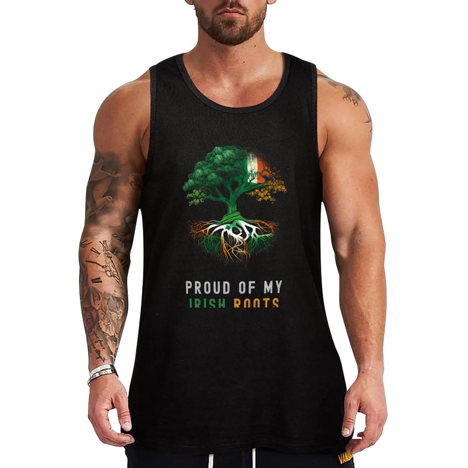 

Proud Of My Irish Roots Tank Top sleeveless shirt man gym male top men clothes