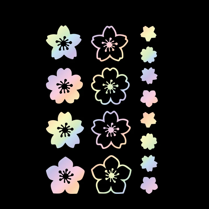 Sakura Cherry Blossom Flowers for Car Sticker Decoration Notebook Sticker Windshield Window External Accessories Vinyl Decals