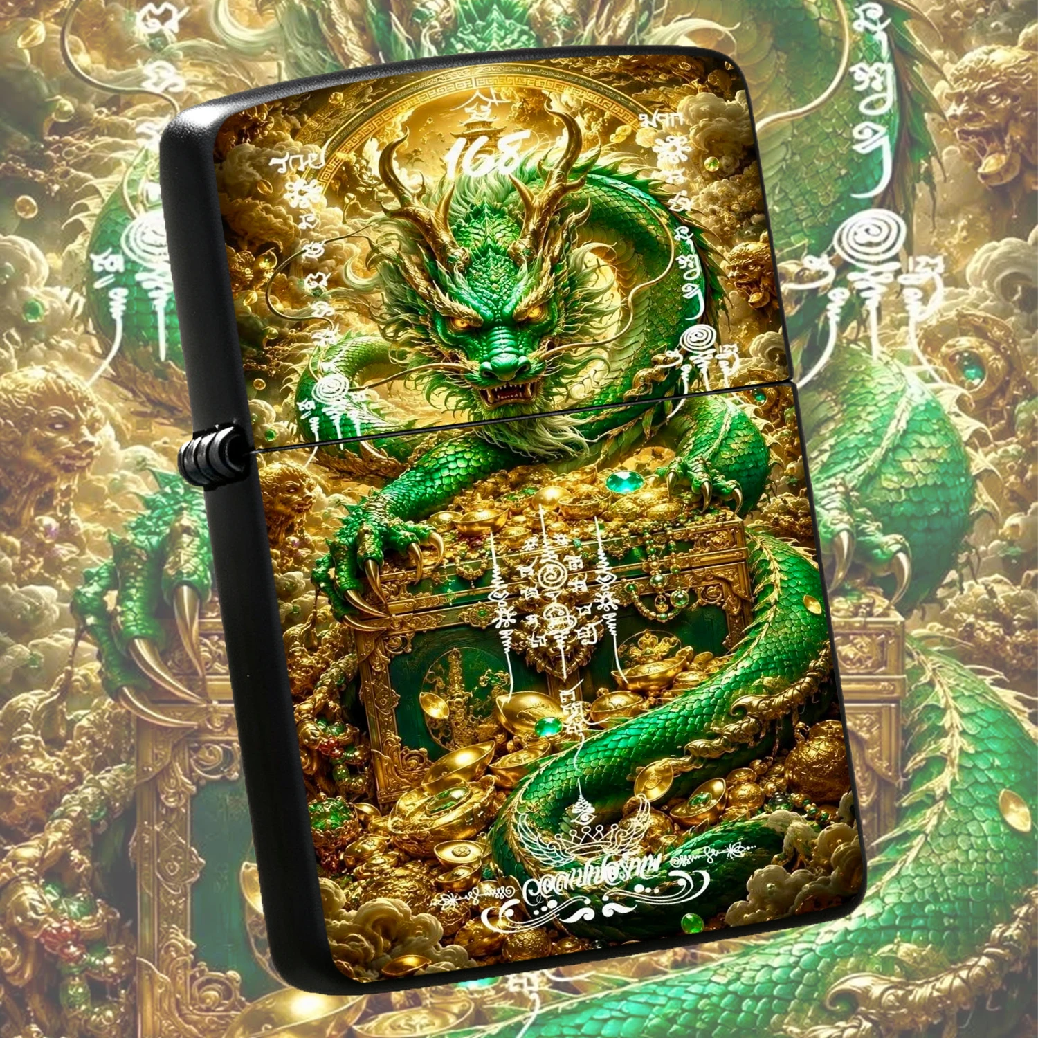 Eastern Style Style Auspicious Green Dragon Treasure Lighter, Portable Elegant Lucky Charm Igniter, Multi-Scene Practical Accessory For Camping, Incense Lighting, Home Ambiance, Ideal Meaningful Gift For Daily Use And Gifting A Humorous And