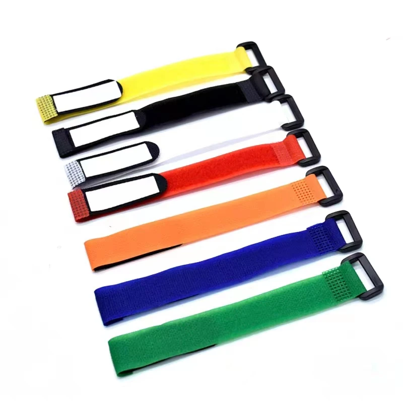 5pcs 2X18cm Releasable Cable Ties Colored Plastics Cable Organizer USB Wire Winder Management Nylon Writable Ties With Buckle