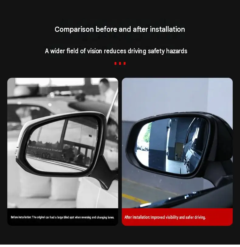 Side Mirror Glass for Toyota Alphard Vellfire 40 Series Blue Anti Glare Wide View Heated Lens Sequential Turn Signal Upgrade