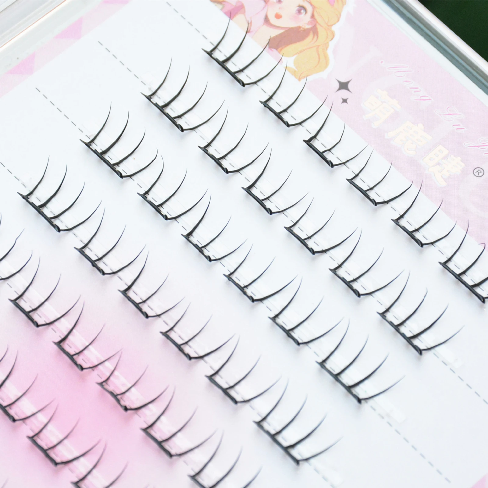 Selbstklebende Cluster-Wimpern, einzelne Wimpern, kein Kleber erforderlich, koreanisches Make-up, DIY-Wimpern, natürliche Comic-Wimpern