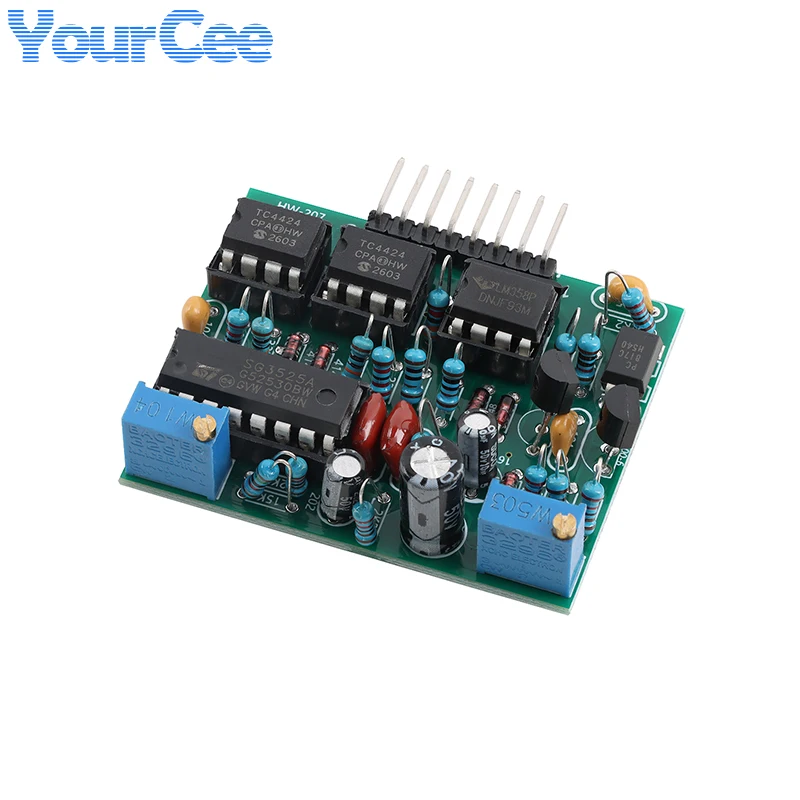 SG3525A TC4424 Inverter Driver Board Module Adjustable 6KHZ to 40KHZ Dual LM358 Overcurrent Short Circuit DC8-16V