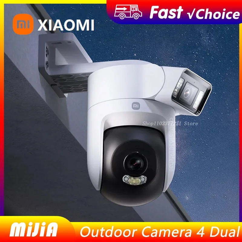 

Оригинальная уличная камера Xiaomi mijia 4, двойной объектив, 5 МП, 3K HD, двойной вид, мониторинг, панорамное отслеживание, IP66, защита от атмосферных воздействий, защита от кражи