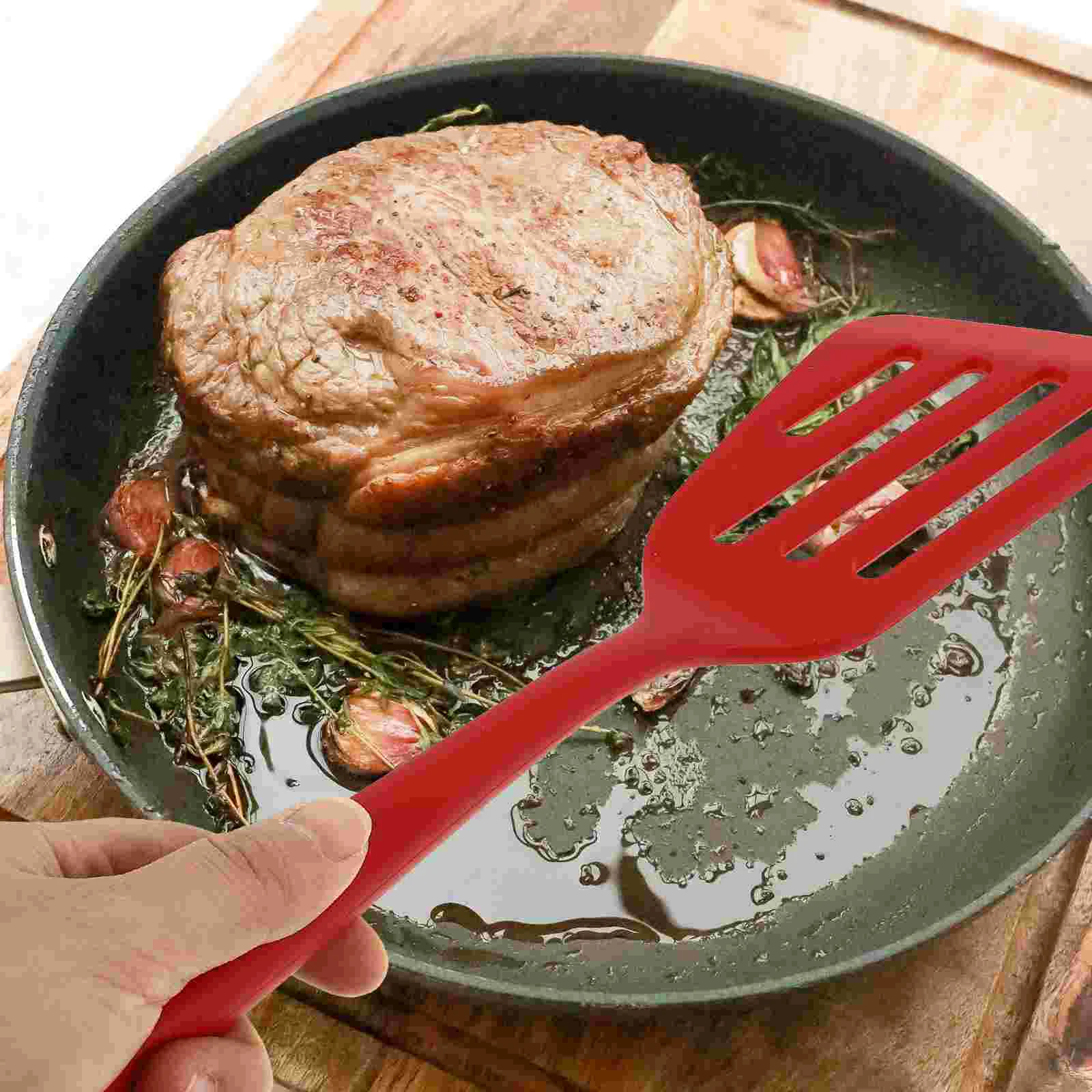Espátula de vazamento de silicone anti-queimadura fritadeira gel de sílica pastelaria ferramenta de cozinha útil