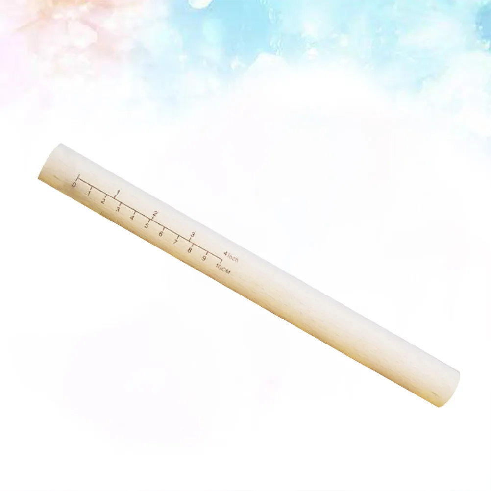 2Pcs Hard Wearing Solid Wood Rolling Pin Featuring Scale Marks Easy Clean Non Stick Surface for Dough Fondant Pasta Pizza Bread