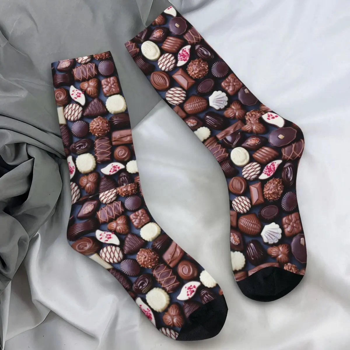 Couple Socks Sweet Chocolate Stockings Winter Novelty Breathable Socks Graphic Climbing Anti-Slip Socks