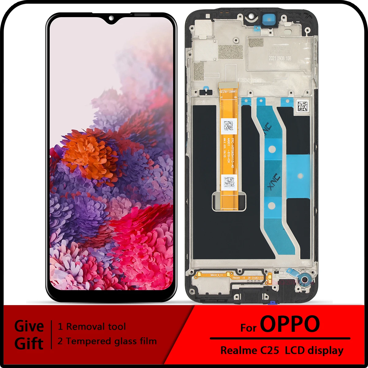 For OPPO Narzo 50A/Realme C25S LCD Display Touch Screen Assembly Replacement For Phone 6.5