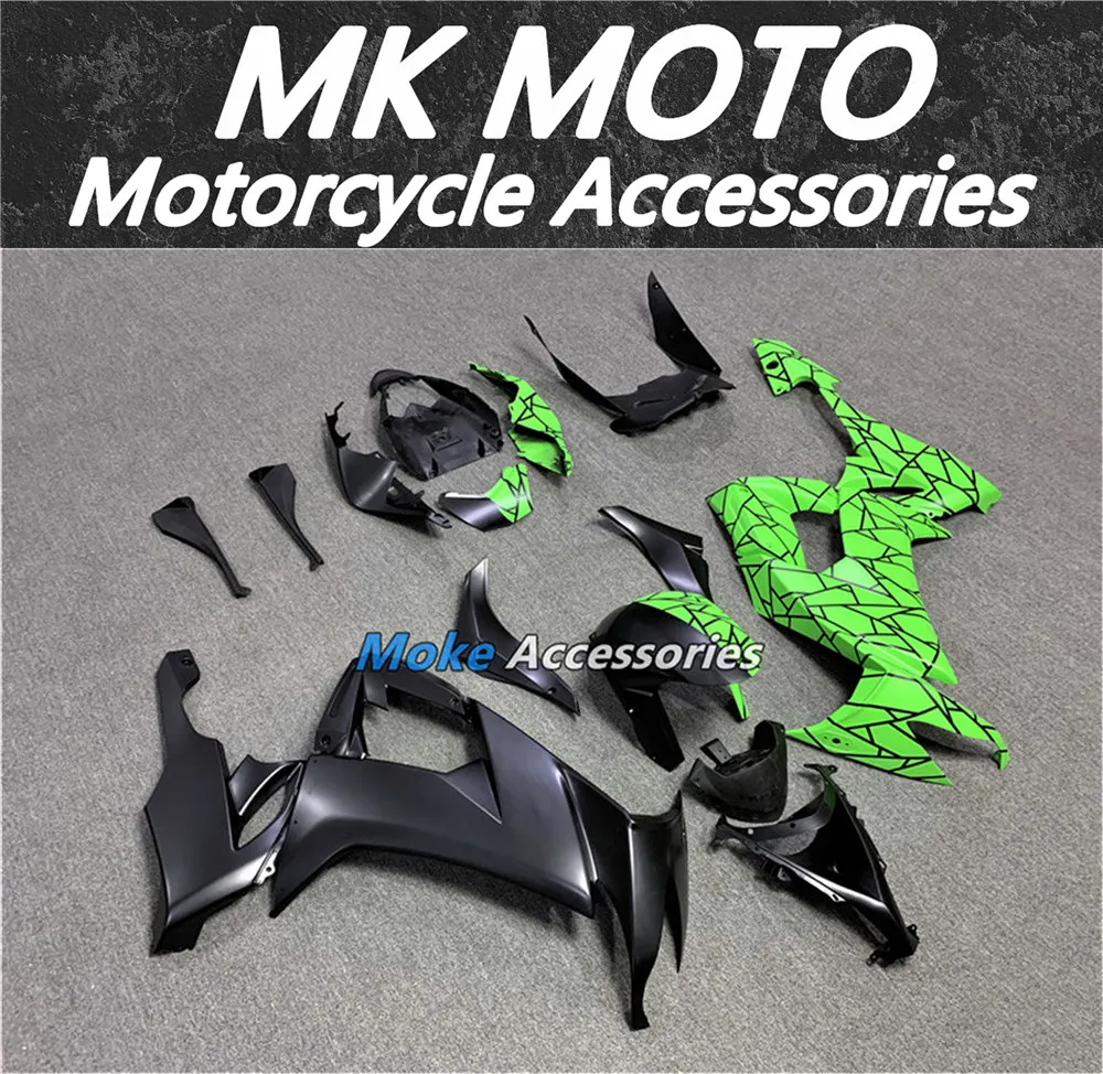 Fairings Kit Fit For zx-10r 2008 2009 2010 Bodywork Set High Quality ABS Injection Sides Of Spider Web Black Green