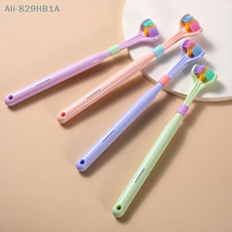 Three Sided Soft Hair Tooth Toothbrush Ultra Fine Soft Bristle Adult Toothbrush