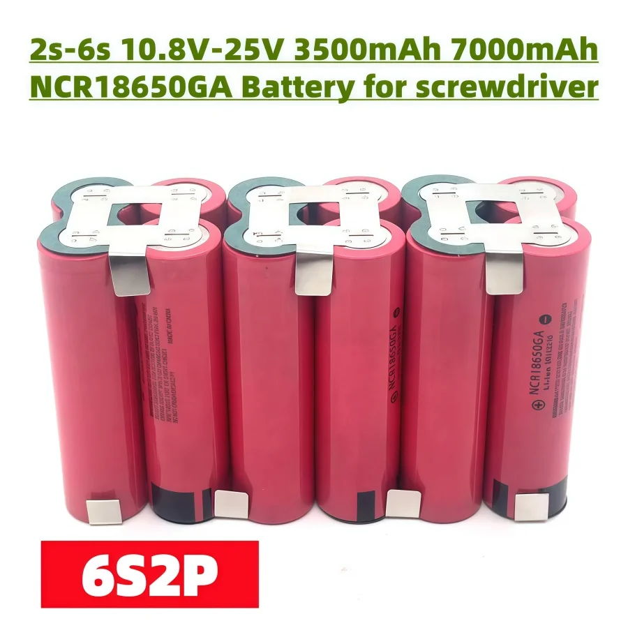 Latest 18650 Lithium Batteries 3500-7000mAh High Capacity GA 2S1P-6S2P Customisable for Screwdriver Welding Batteries 18650