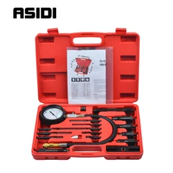 Set di strumenti professionali per tester di compressione del cilindro del motore diesel Set di kit tester per manometro per il rilevamento TU-15B