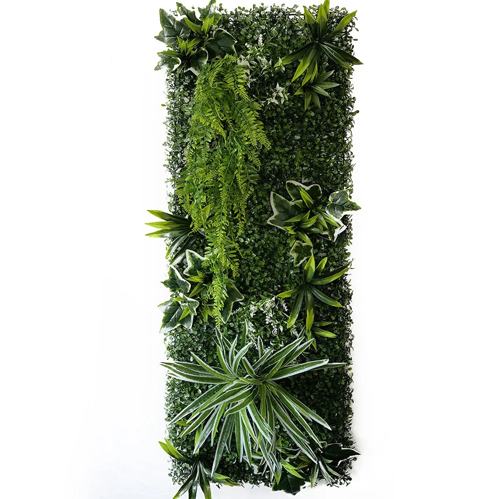 Neue Dekoration Künstliche Pflanze Wand Gras Panel Rasen Moos Matte Grün Garten Wand Dekoration Party Pflanze Gras Grüne Blätter – Detail 7