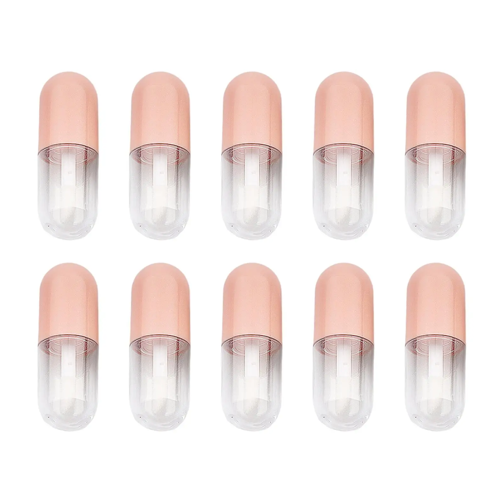 Lindo claro 5ml brillo de labios contenedor bálsamo tubo cápsula portátil botella reutilizable de plástico para juego de cosméticos